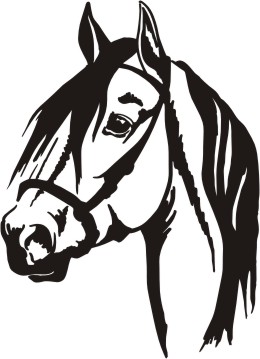 260x359 Horse Silhouette Head