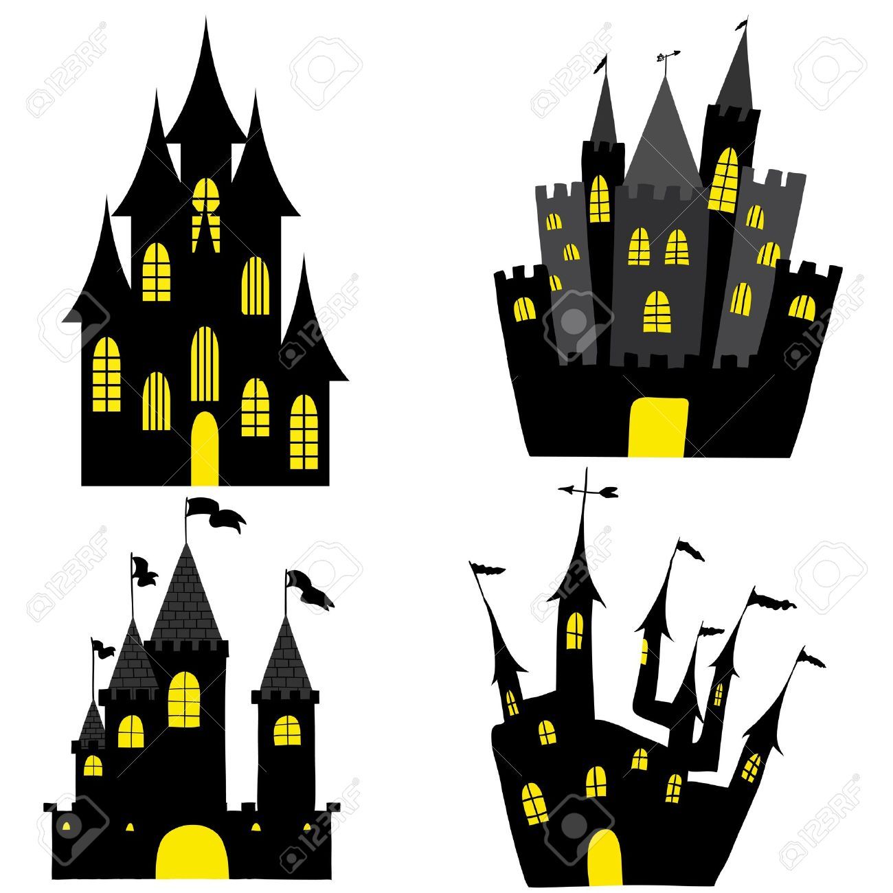 1300x1300 Haunted House Silhouette Background Haunted Houses