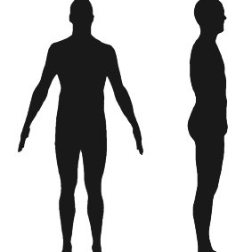 283x283 Fig. 1 Typical Silhouettes Casted By A Human Subject. Left Front