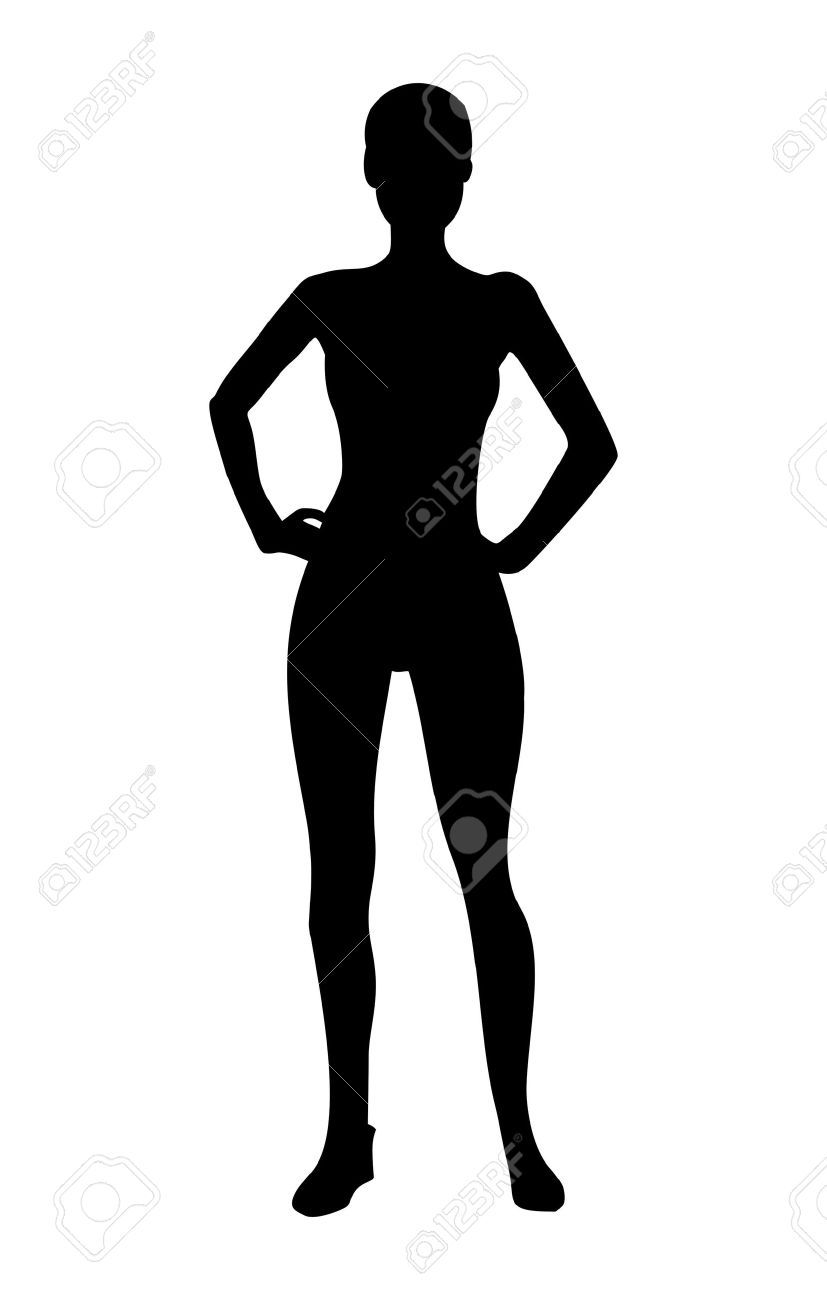 827x1300 Fit Girl Silhouette Silhouette Of The Human Body Clipart