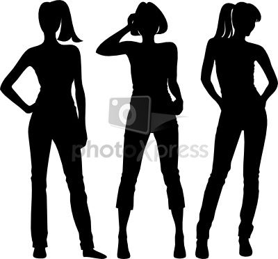 400x372 Human Figure Silhouette Body Silhouette Girl Stock Photo
