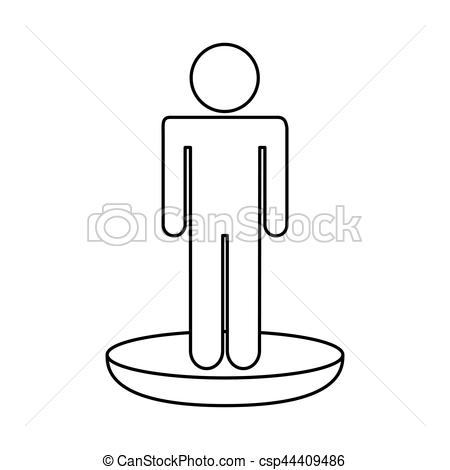 450x470 Human Figure Silhouette Icon Vector Illustration Design Vector