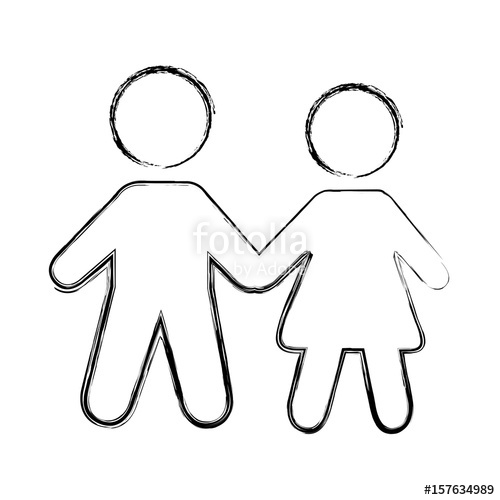 500x500 Couple Human Figure Silhouette Icon Vector Illustration Design