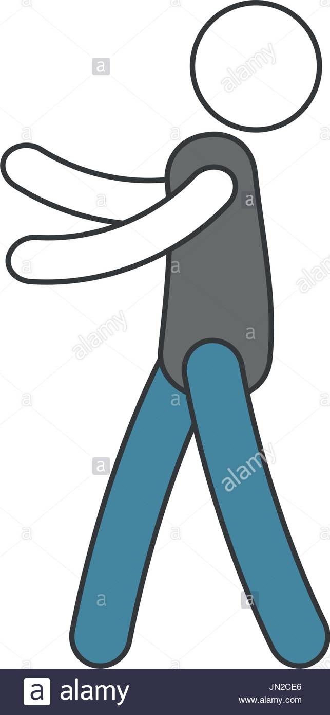 643x1390 Human Figure Silhouette Icon Vector Illustration Design Stock