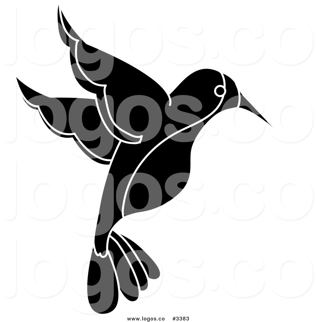 1024x1044 Royalty Free Vector Of A Black And White Hummingbird Logo By Pams