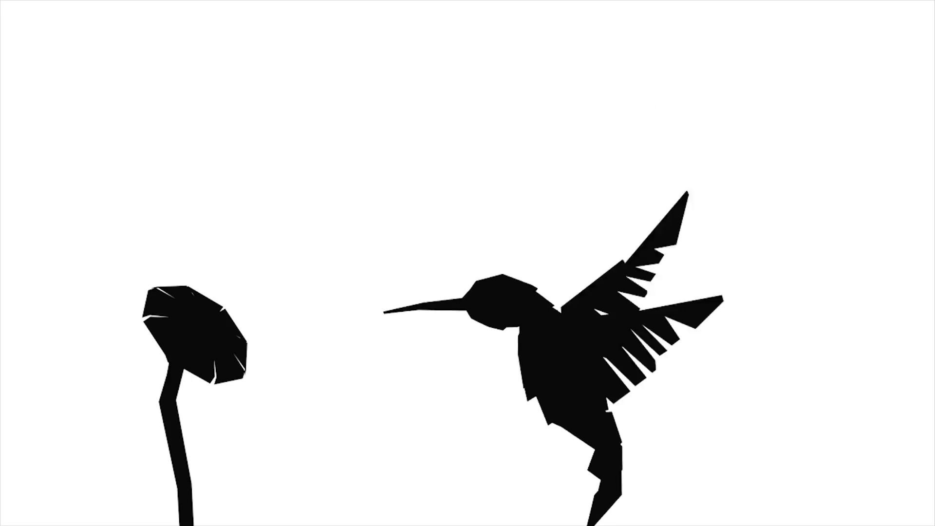 1920x1080 Creative Animation, Paper Hummingbird, Bird, Origami, Craft