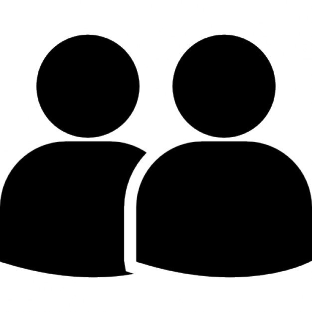 626x626 Couple Users Silhouette Icons Free Download