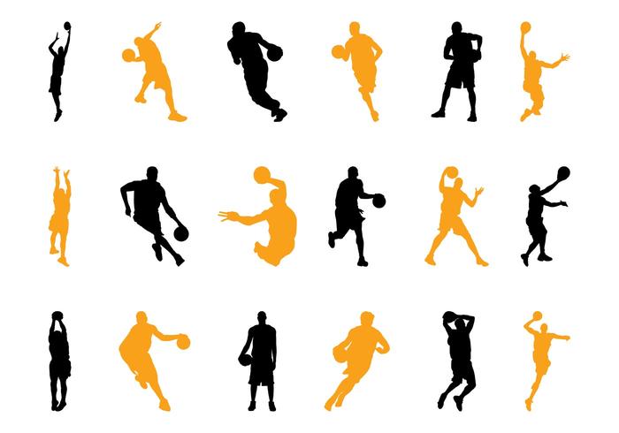 700x490 Basketball Players Silhouettes Pack