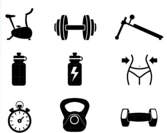340x270 Household Chores Silhouette Icons Clipart. High Quality