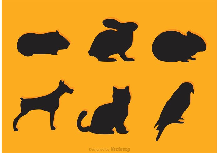 700x490 Vector Pet Silhouette Icons 110341