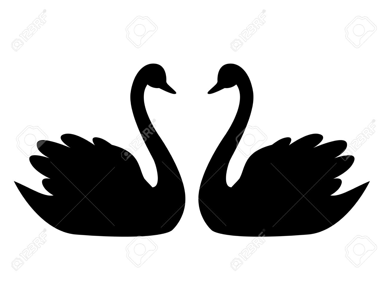 1300x1011 Love Swans Clipart