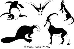 294x194 Cormorant Bird Black Silhouette Animal. Vector Illustrator. Clip