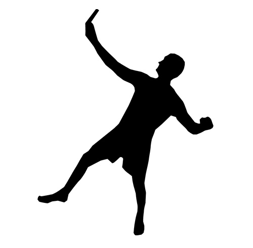 500x489 Man Taking Selfie Silhouette Free Vector Slidesbase