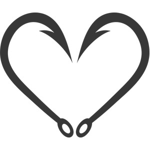300x300 Trendy Design Ideas Fish Hook Heart Fishing Etsy Digi Tizers Svg