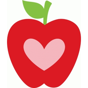 300x300 Apple Heart Clipart Silhouette Design Store View 92007