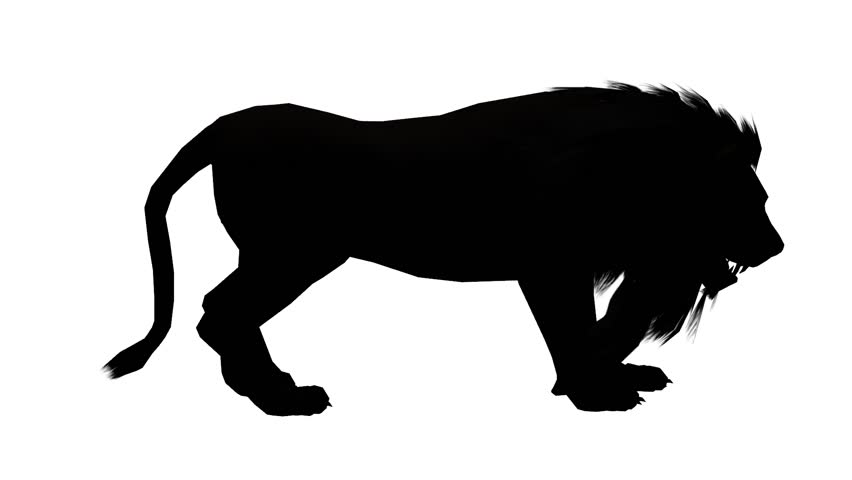 852x480 Tiger Running Sketch Silhouette,wildlife Animals Habitat. Cg 02098