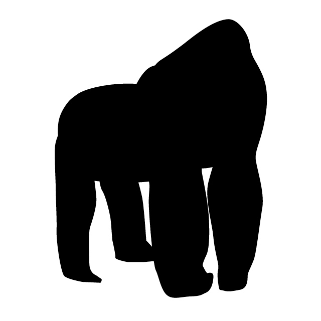 640x640 Gorilla Animal Silhouette Free Illustrations