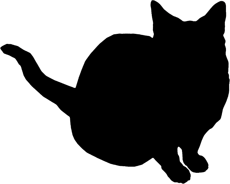 800x641 Cat Silhouette By Clipartcotttage
