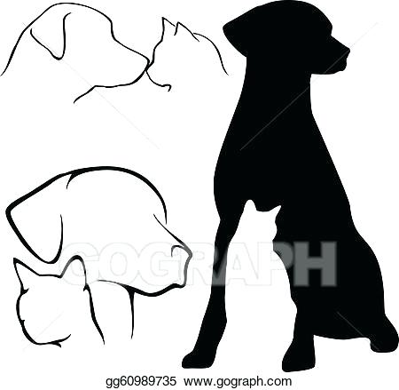 450x439 Free Black Cat Silhouette Vector Elegant Sitting Cats Vector