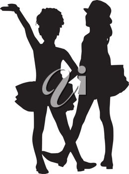 260x350 Clipart Illustration Of Silhouette Dancers