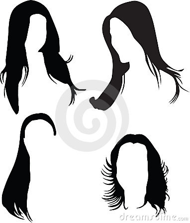 382x450 Women Hair Silhouette 14325523.jpg Clipart Panda