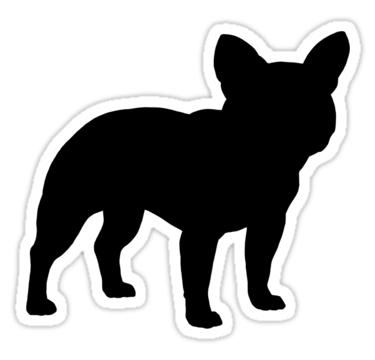 375x360 French Bulldog Silhouette(S) Stickers By Jenn Inashvili Redbubble