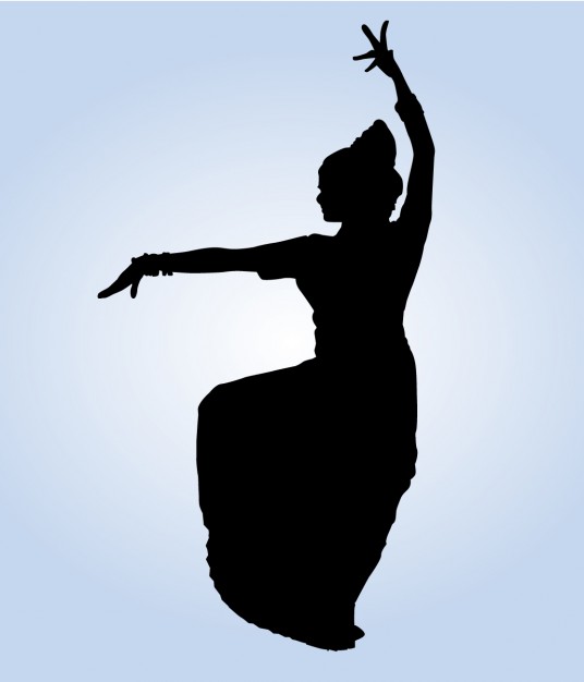 536x626 Indian Dacer Posing Silhouette Vector Free Download