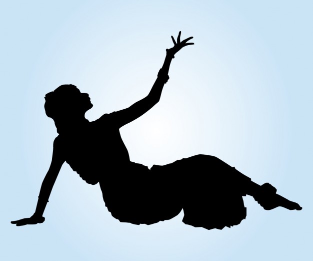 626x521 Indian Dancer On The Floor Silhouette Vector Free Download