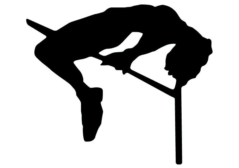 800x565 High Jump Track And Field Silhouette