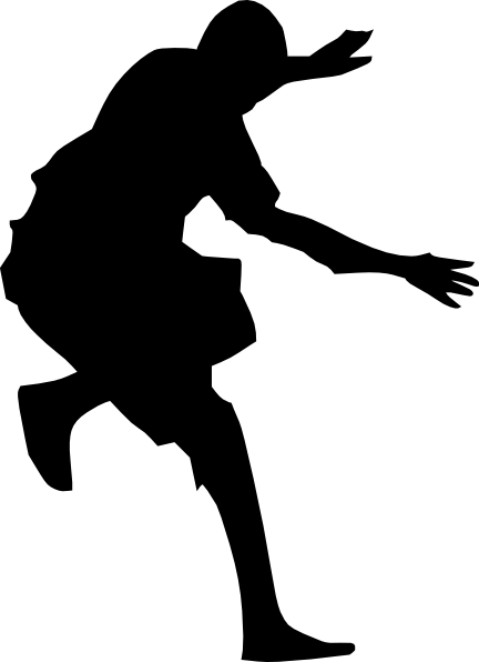 432x596 Man Jumping Silhouette Clip Art
