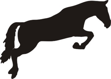 360x256 Horse Jumping Silhouette Clipart