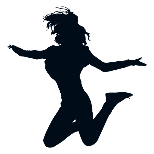 512x512 Woman Jumping Silhouette Jump Silhouette