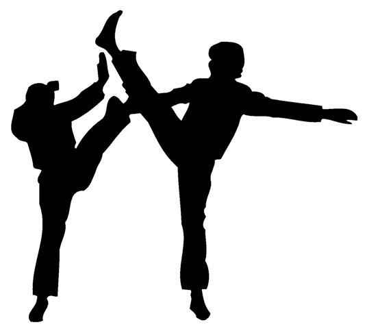 536x480 Karate Silhouette 1 Decal Sticker