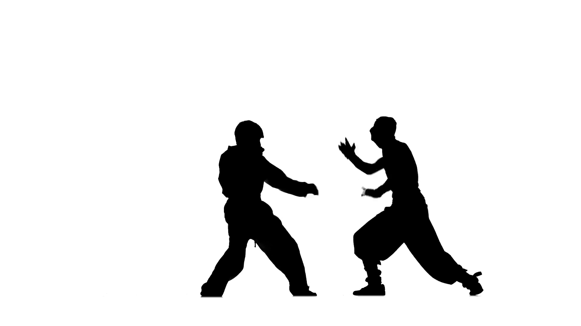 1920x1080 Battle Of Two Man In Karate And Ninja Who Strike Each Other Blows