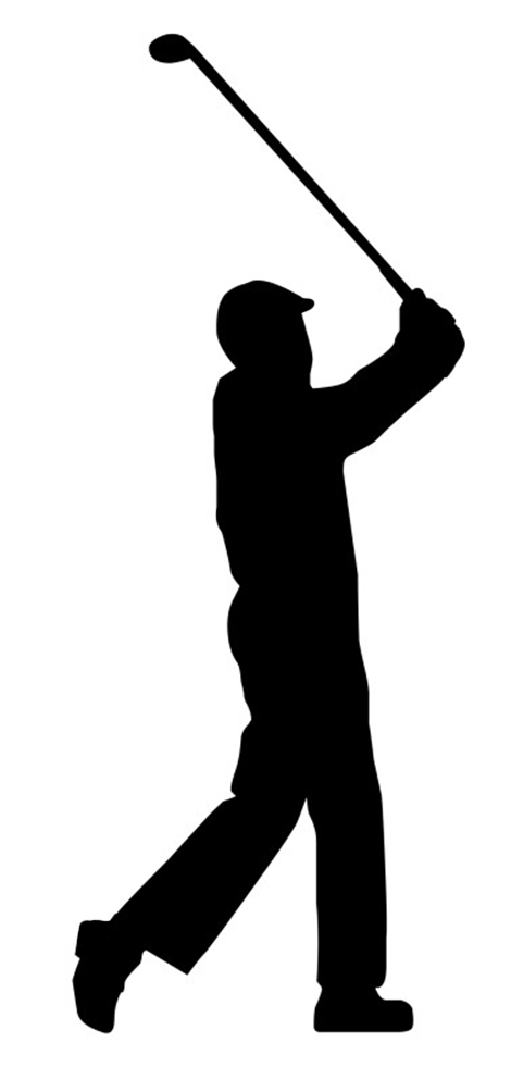 470x1004 Golf Silhouette Clipart Kid