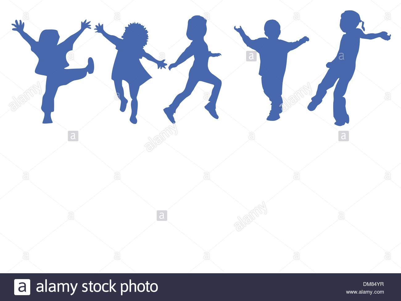 1300x976 Happy Kids Silhouettes Stock Vector Art Amp Illustration, Vector