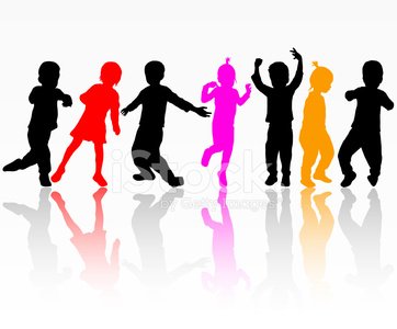 362x300 Kids Silhouettes Premium Clipart