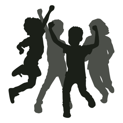 512x512 Kids Having Fun Silhouette