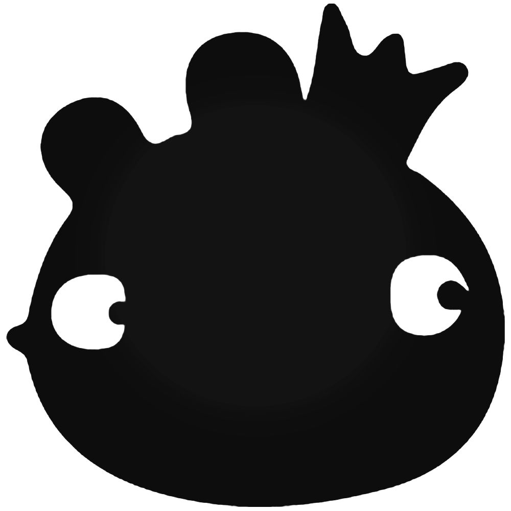 1000x1000 Birds King Pig Silhouette Decal