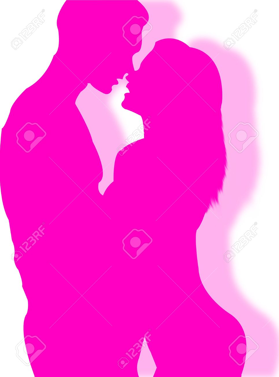 965x1300 Kissing Silhouette Clipart