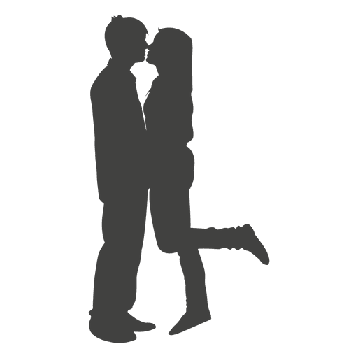 512x512 Romantic Couple Kissing Silhouette