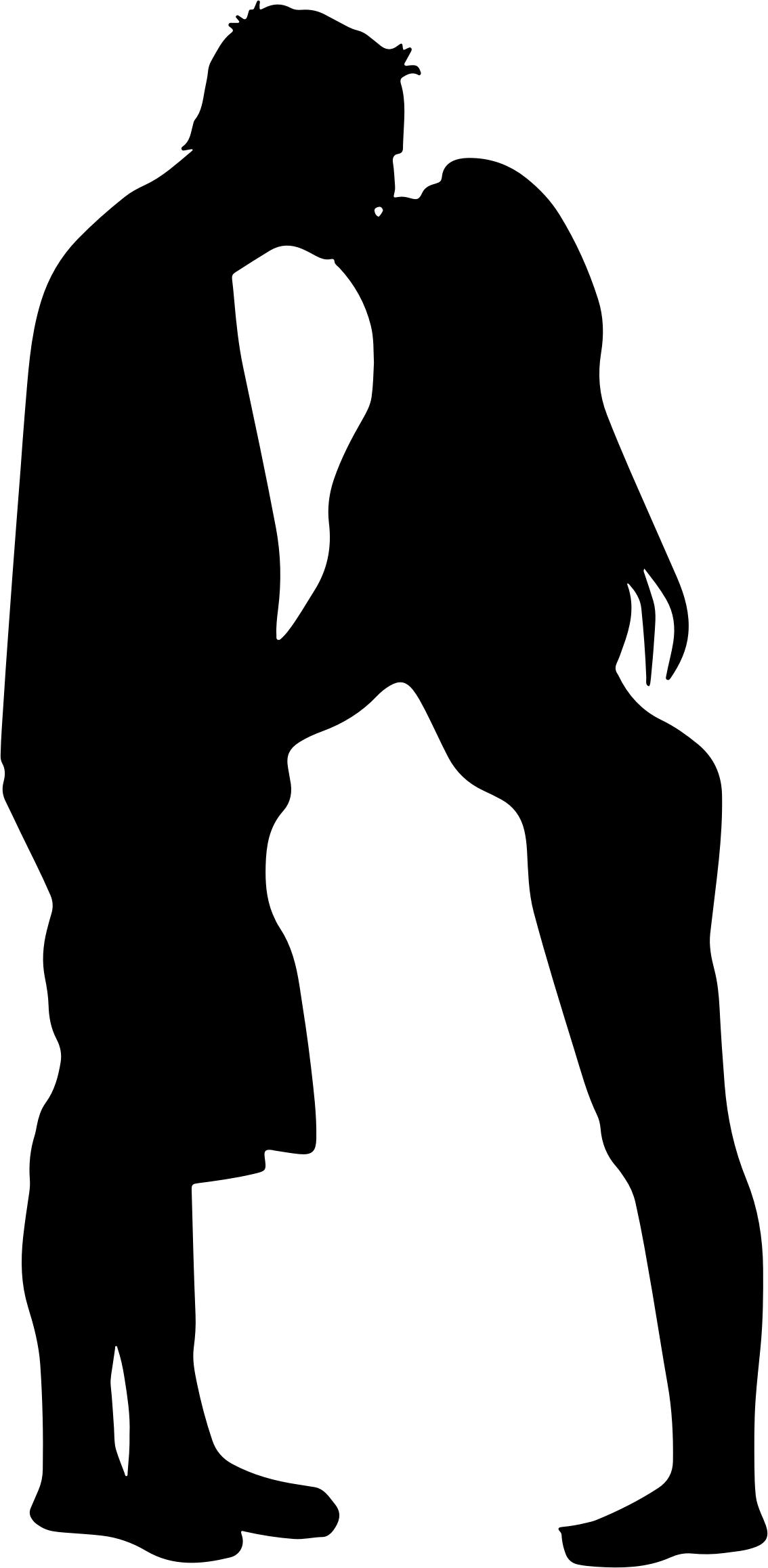 1134x2316 Couple Kissing Silhouette Icons Png