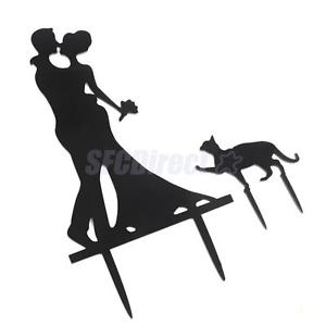 300x300 Silhouette Bride Amp Groom Kissing Couple With Cat Acrylic Wedding
