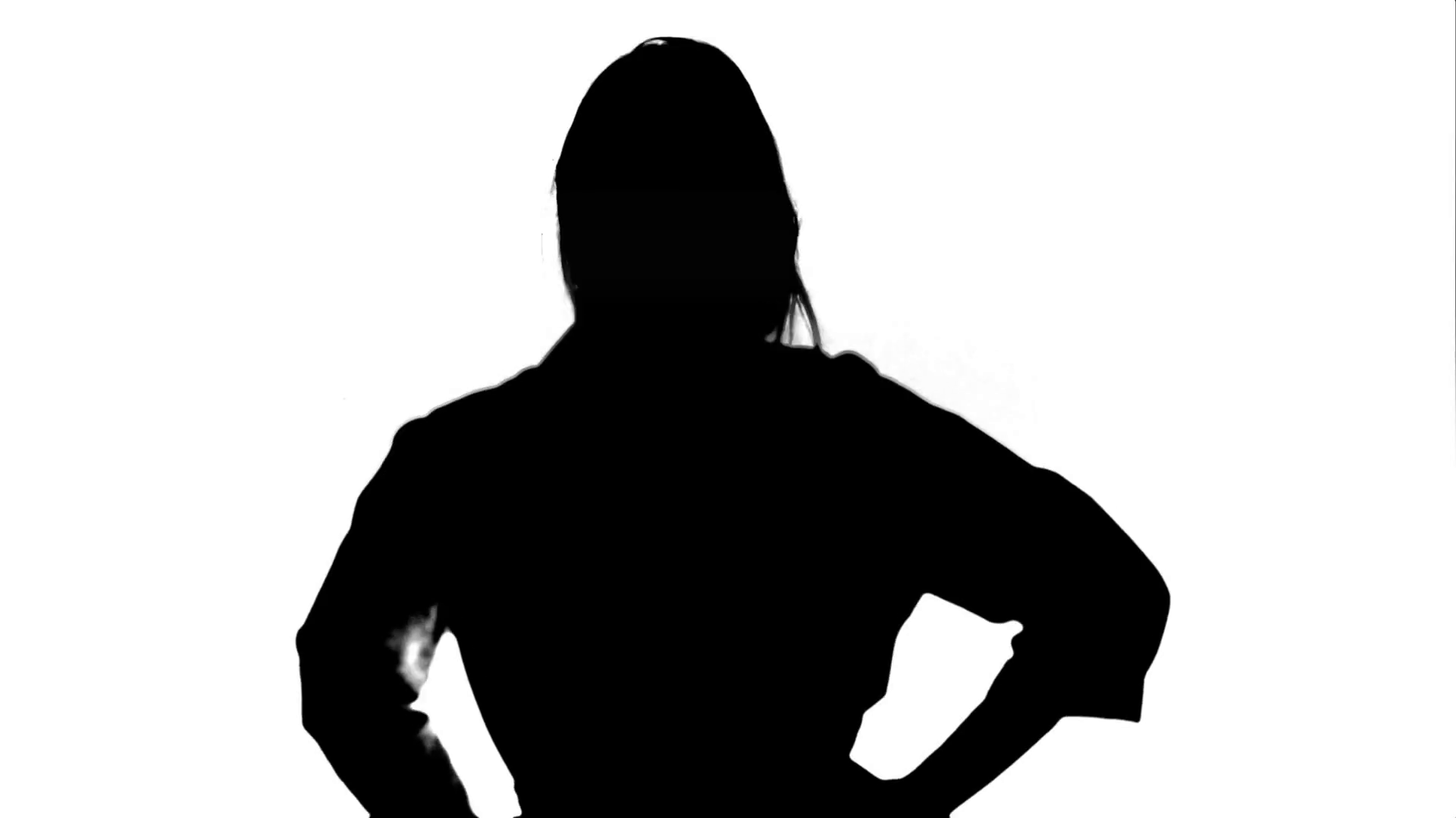 1920x1080 Silhouette Smiling Young Woman And Man In Lab Coat Making Funny