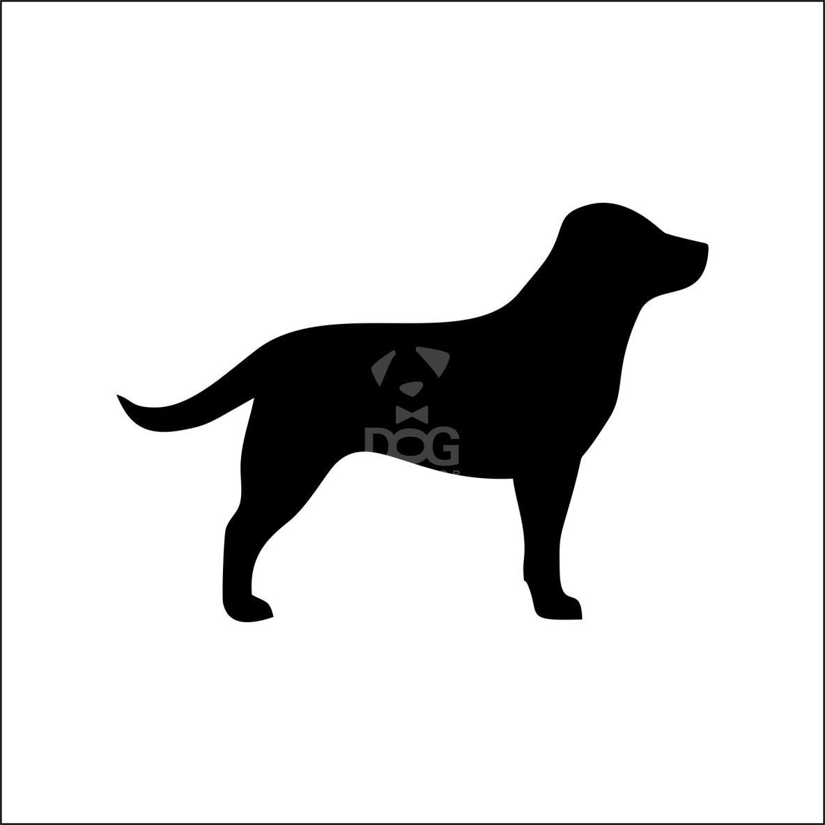 1184x1184 Labrador Silhouette Stickers