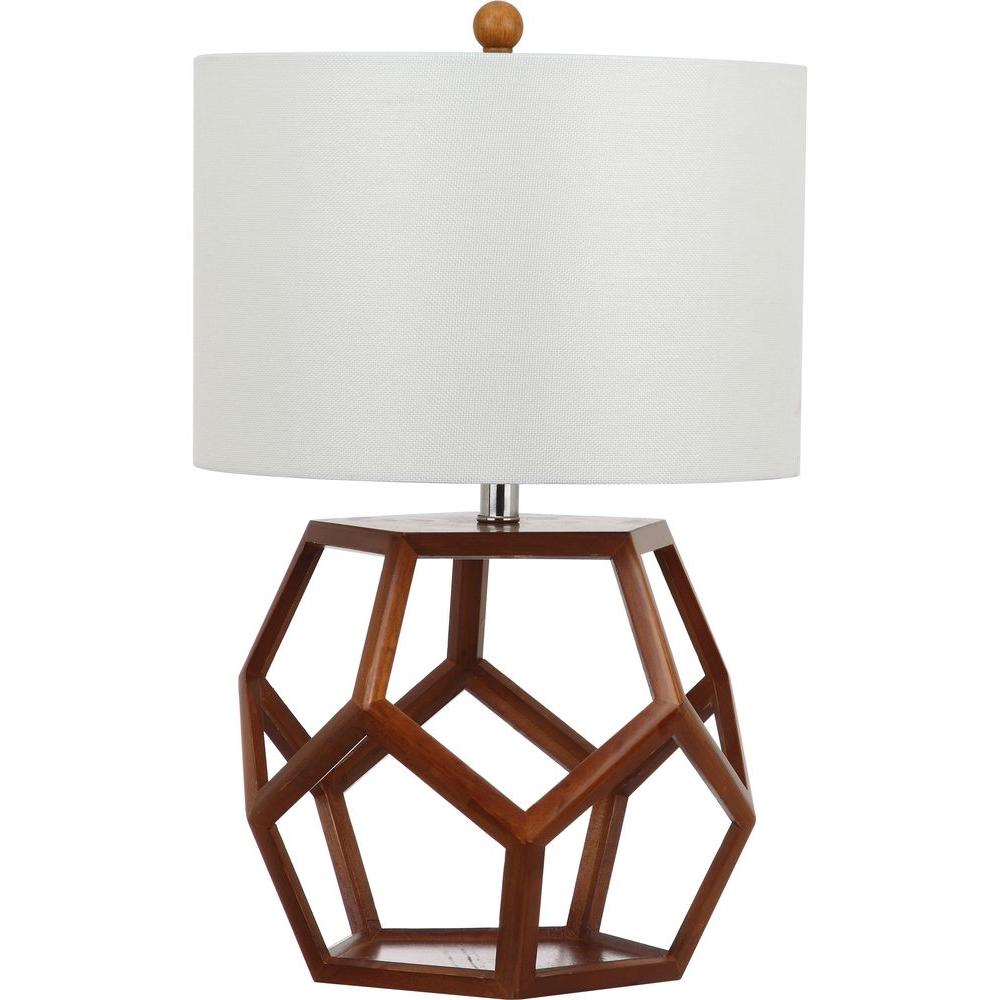 1000x1000 Safavieh Delaney 23.75 In. Brown Table Lamp With Off White Shade