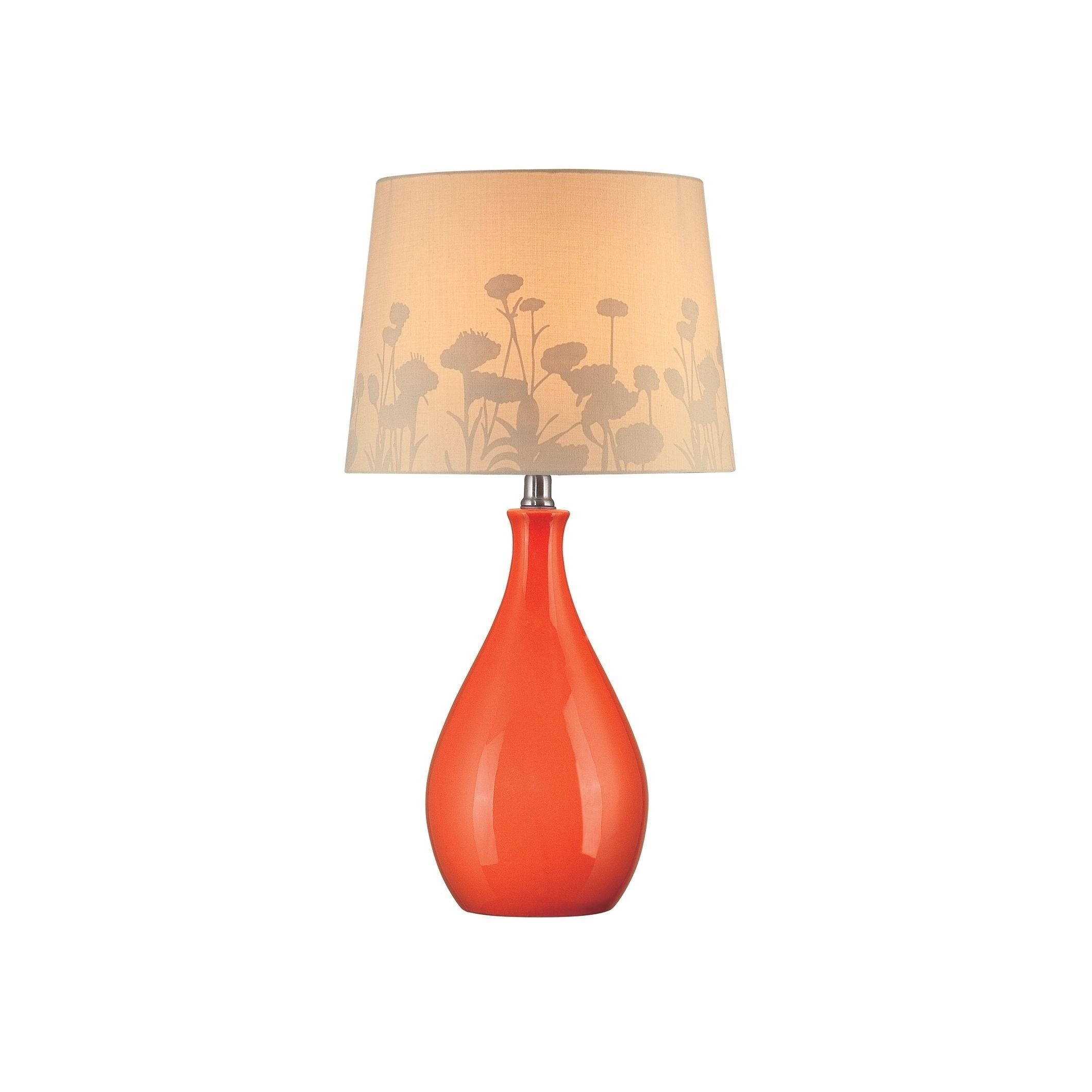 2120x2120 Lite Source Edaline 1 Light Orange Table Lamp (Orange, Beige