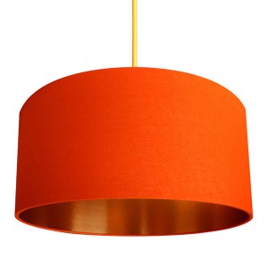 300x300 Silhouette Cotton Lampshade (Leopard In Tangerine)