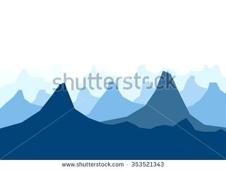 450x338 Mountain Landscape Silhouette Landscape Silhouette Mountain