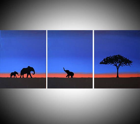 570x507 Elephant Good Luck Animal African Art Landscape Pop